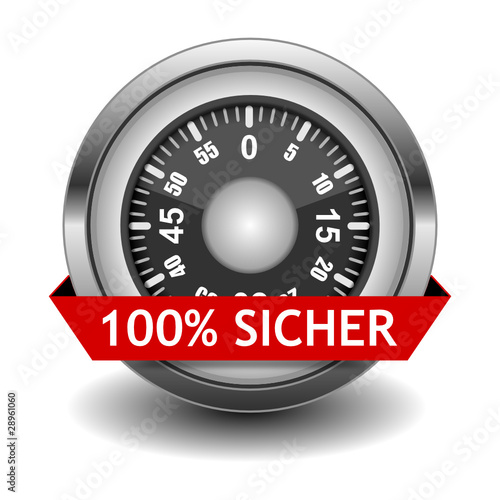 Button 100% Sicher