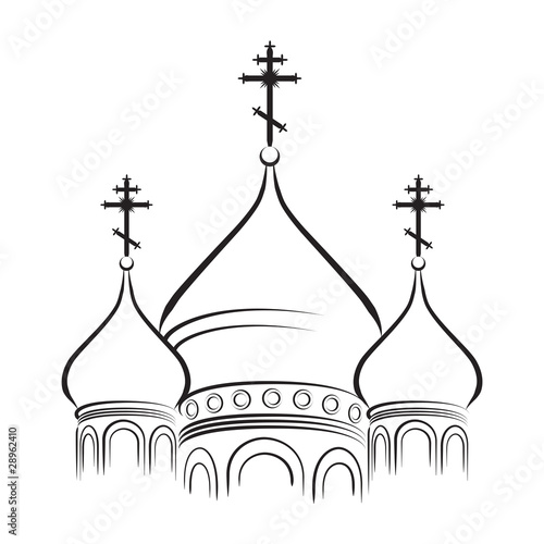 The Cathedral Domes with Crosses (Outline version)