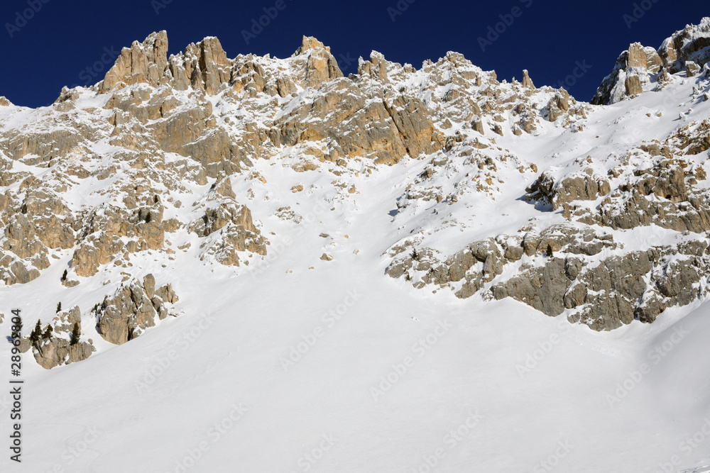 Dolomiti - Monte Latemar - tracce sciatori fuoripista 2011