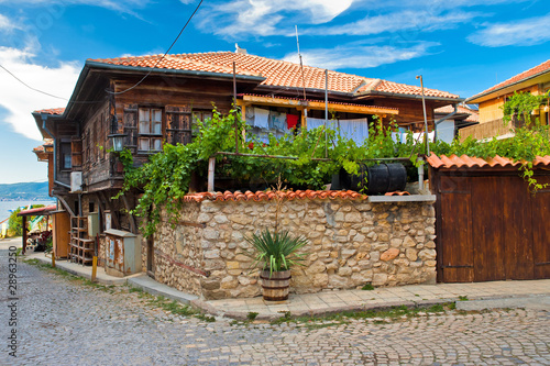 The typical house in Nesebr, Bulgaria