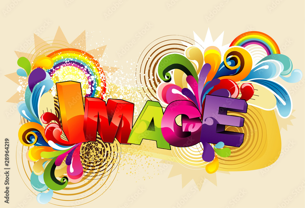 image 3d texto en vector