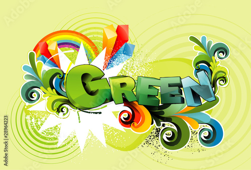 green 3d en vector