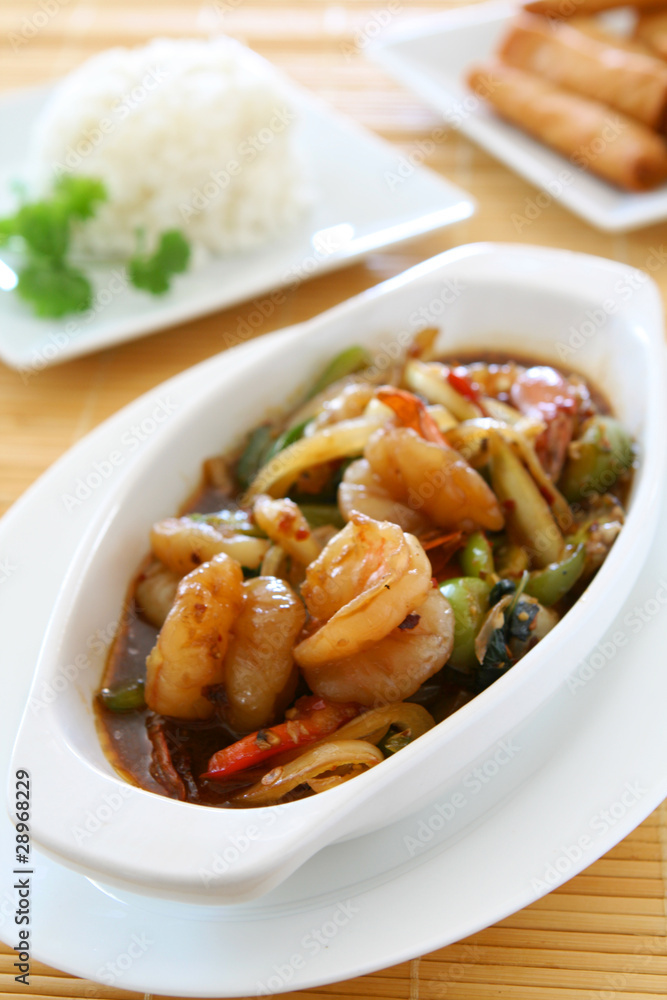 Thai Spicy Basil Shrimp Thai Spicy Basil Shrimp