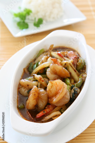 Thai Spicy Basil Shrimp