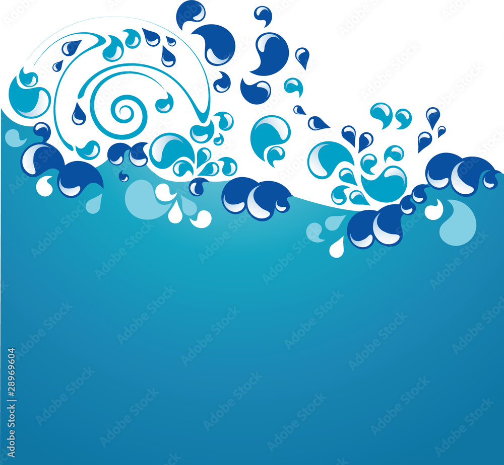 Obraz premium blue water background