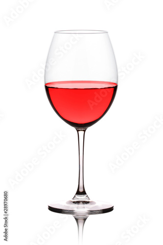A view of a glass of red wine