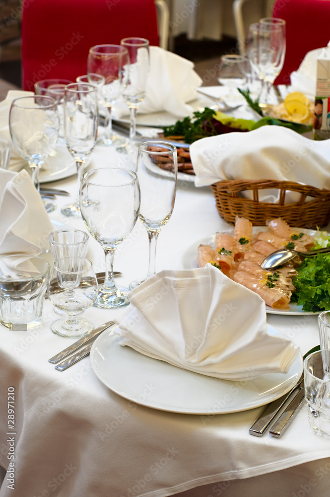 Table appointments and delicatessen Table appointments and delicatessen