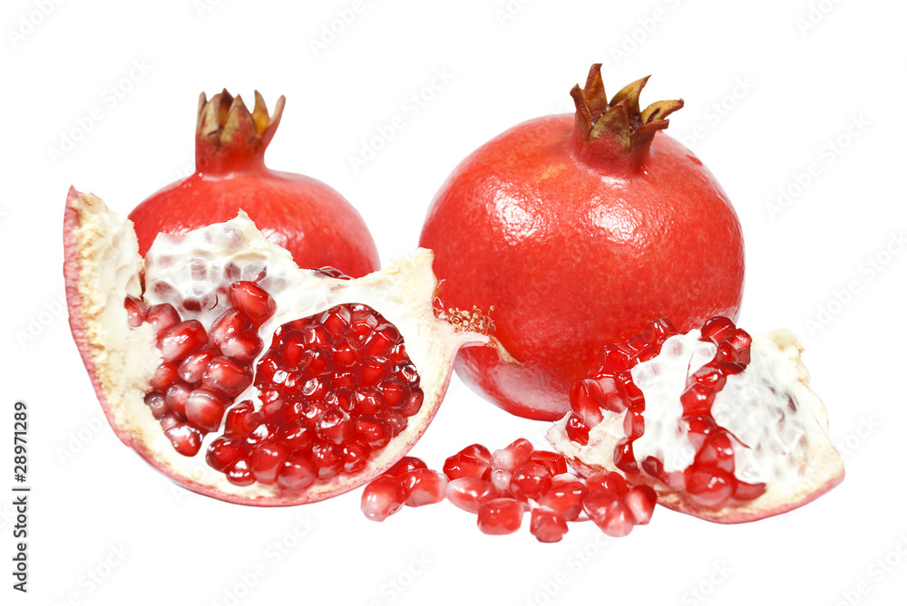 pomegranate isolated on white background pomegranate isolated on white background