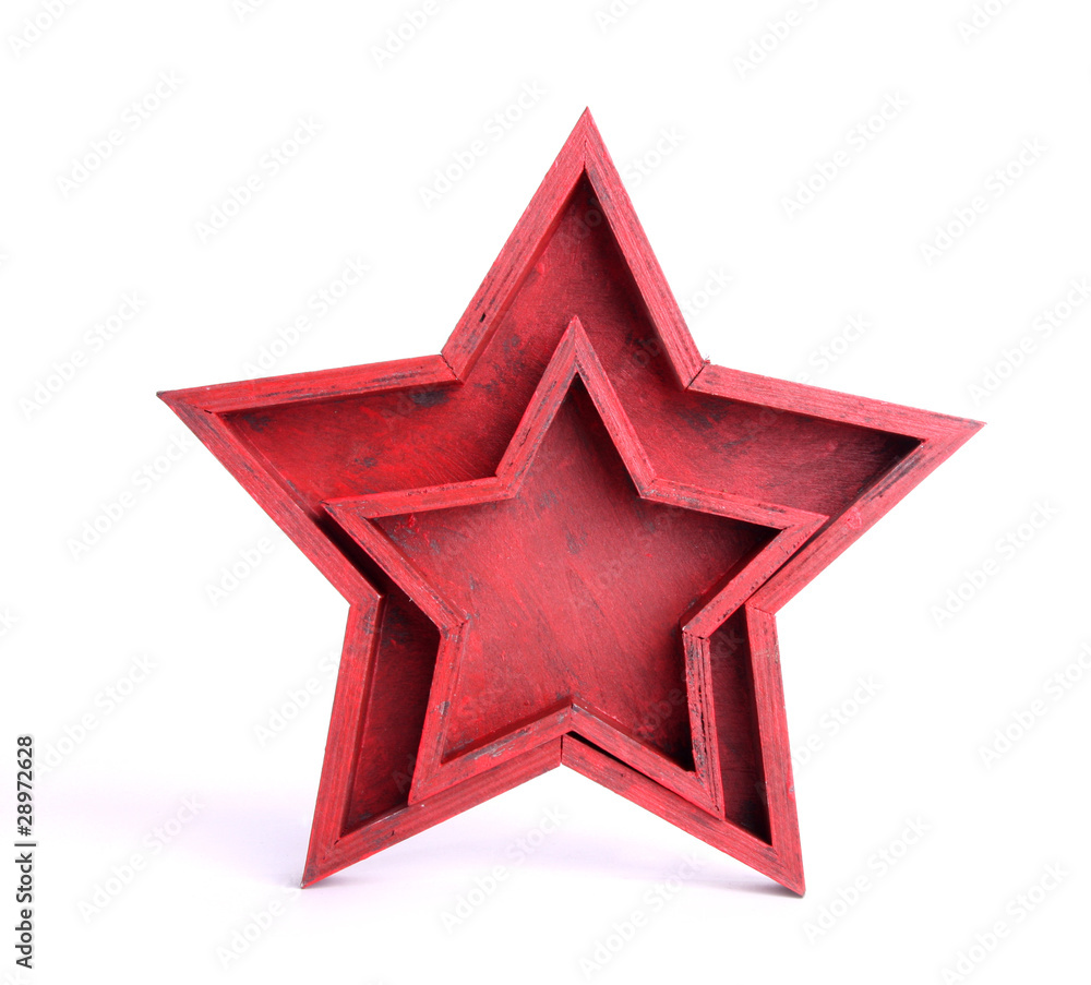 Obraz premium Zwei rote Holzsterne