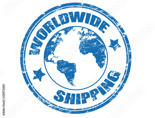 Worldwide Shipping stamp