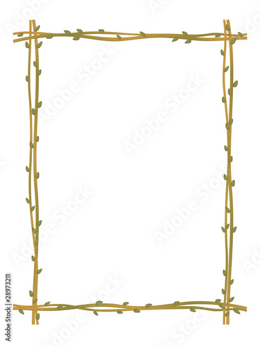 twig sprig frame pattern background