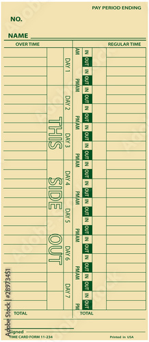 imecard employee weekly wages timeclock time card