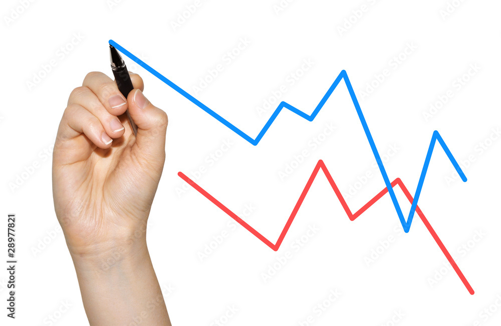 hand analyzing market growth hand analyzing market growth