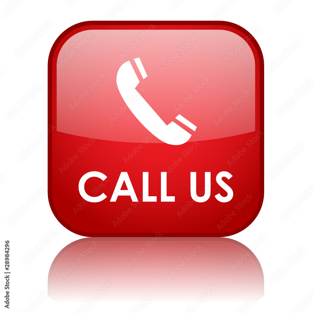 CALL US  Button (contact customer service telephone dial now) Stock