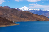 Landscape of mountains and lake