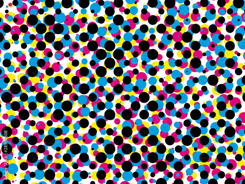 cmyk dot pattern, vector