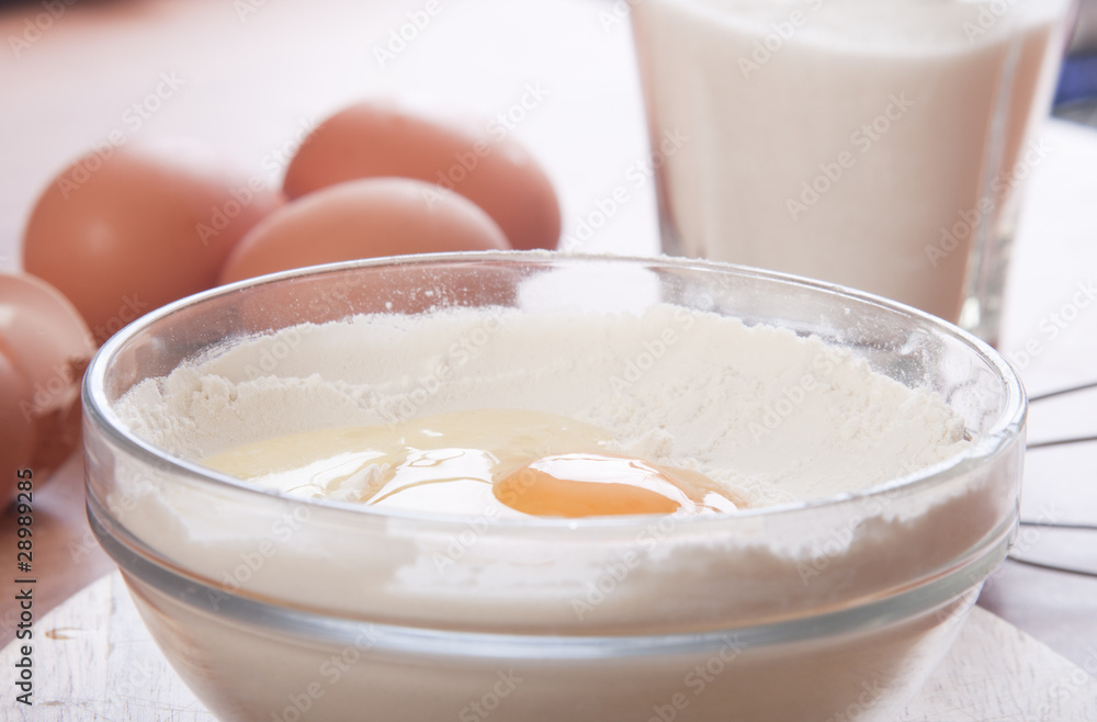 flour sugar and eggs for cooking flour sugar and eggs for cooking