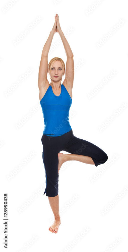 Practicing Yoga. Young woman Practicing Yoga. Young woman