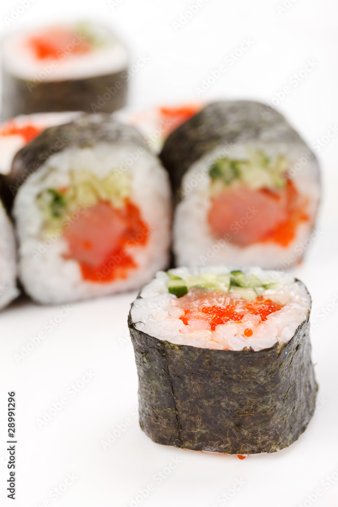 sushi on the white sushi on the white