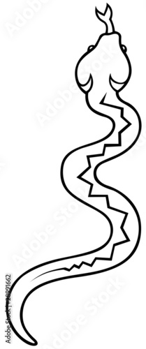 Crawling Snake - Black and ...