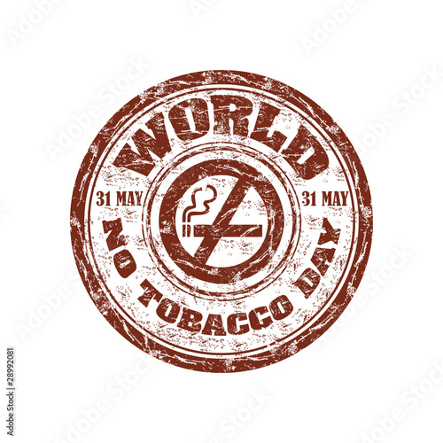 World no tobacco day rubber stamp