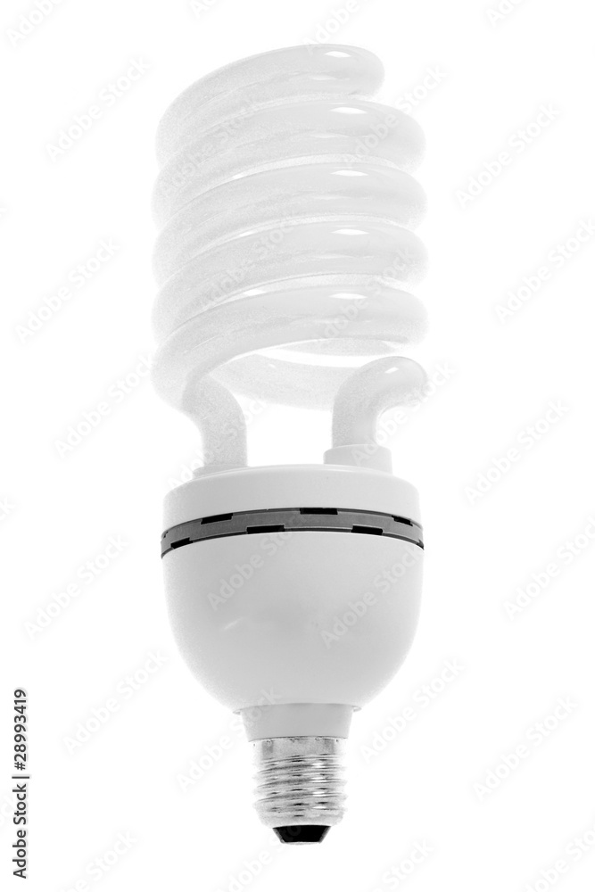 energy saving modern light bulb isolated on white energy saving modern light bulb isolated on white