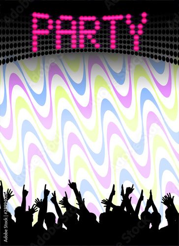 plakat retro led party II