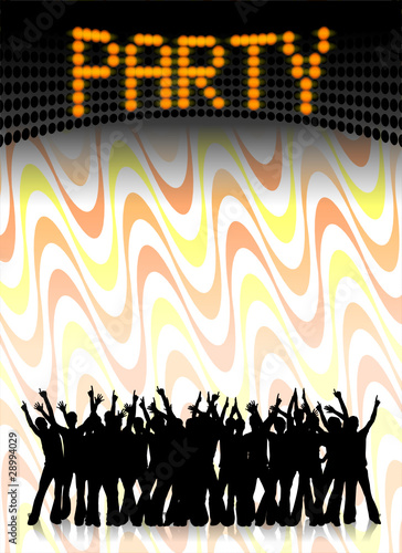 plakat retro led party I