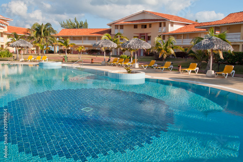 Swimming pool in tropical resort