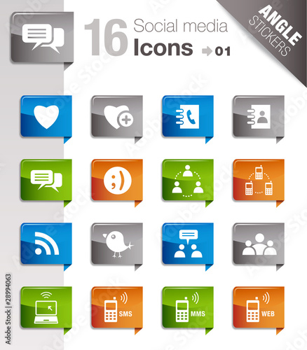 Angle Stickers - Social media icons 01