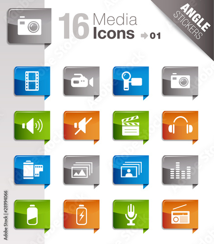 Wallpaper Mural Angle Stickers - Media Icons 01 Torontodigital.ca