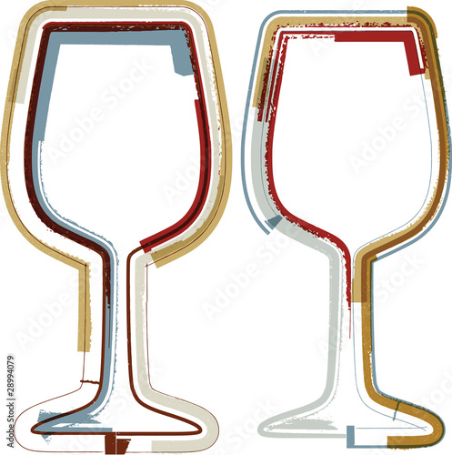 Wine glasses illustration
