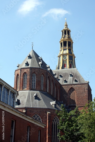 Aa-church with tower in Groningen in the Netherlands in Europe