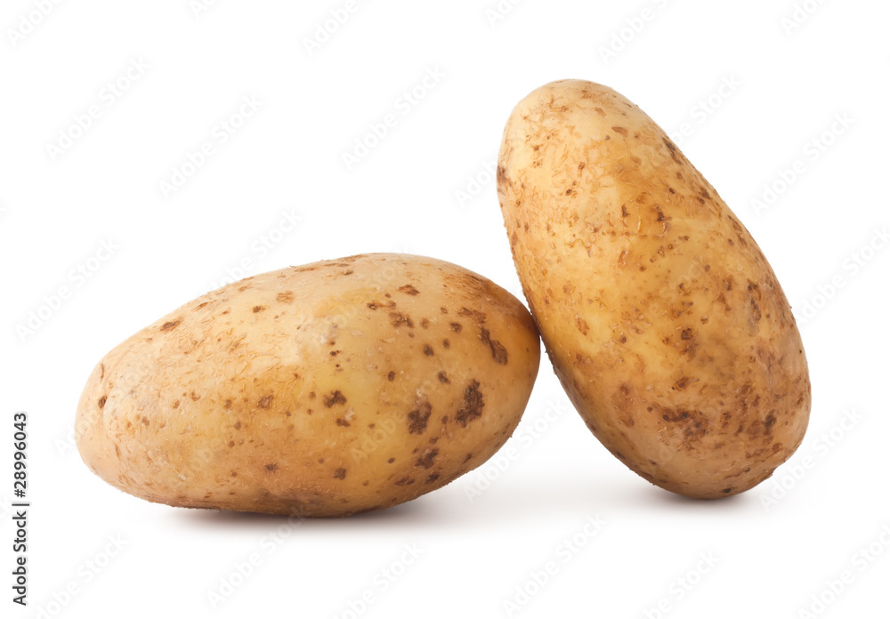 potatoes isolated on white background potatoes isolated on white background
