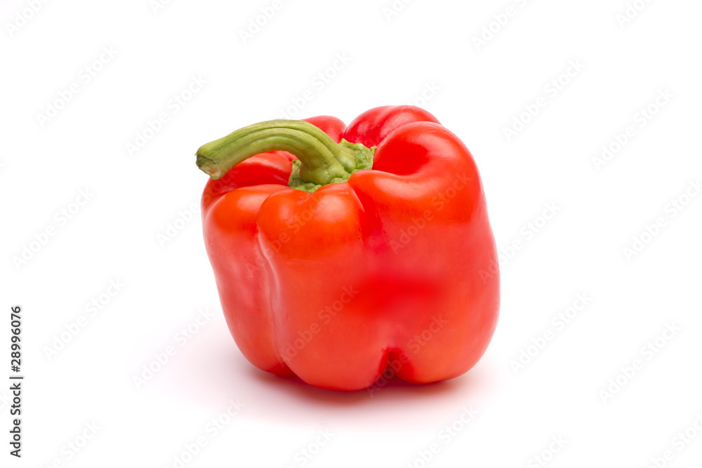 red sweet pepper on white background red sweet pepper on white background