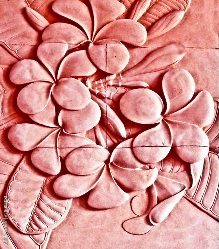 The Sandstone texture of frangipan flower photo