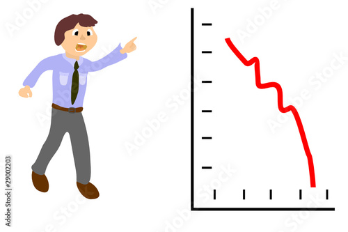 businessman and chart