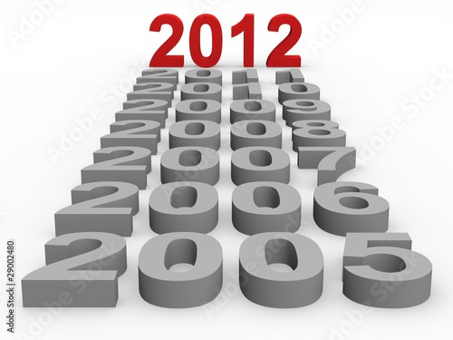 Obraz na płótnie Yearly count down to 2012
