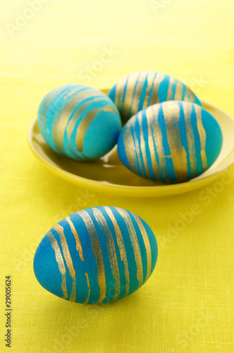 Blue Easter eggs