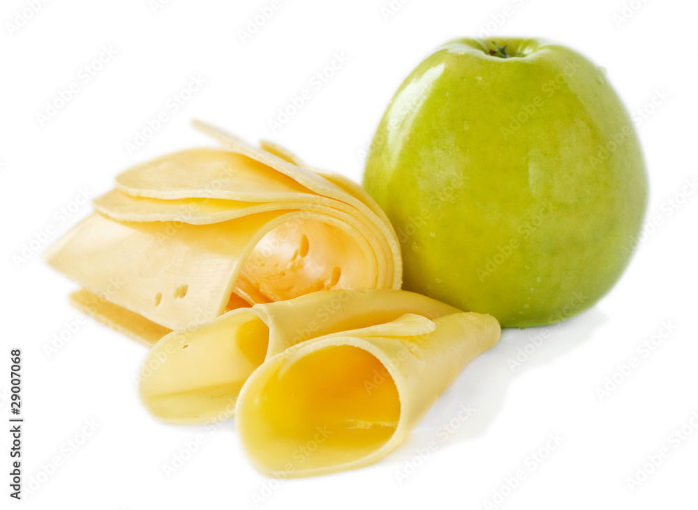 Cheese and apple