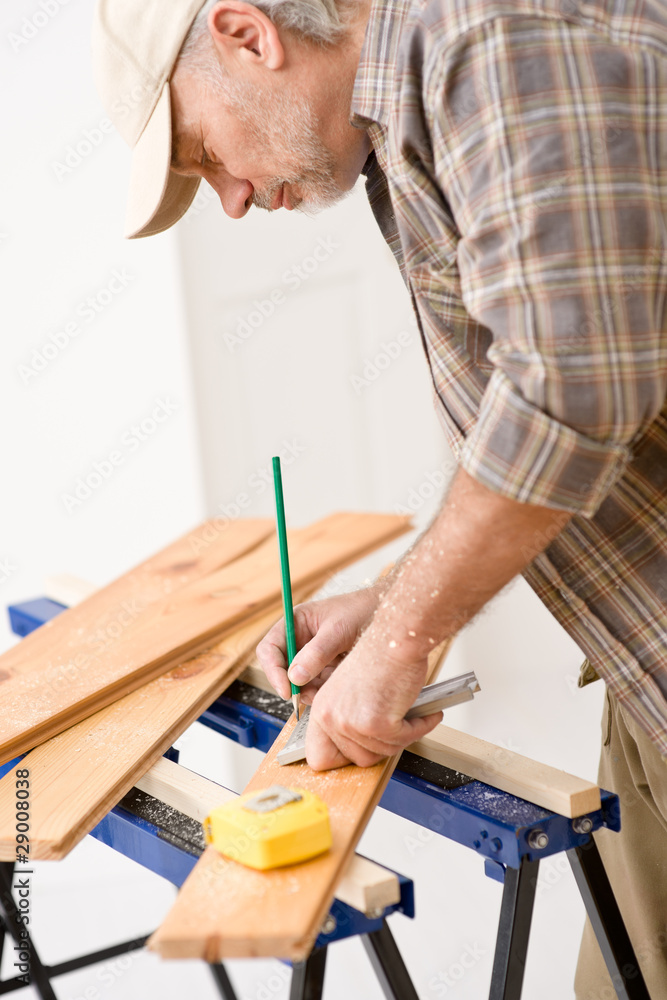 Home improvement - handyman prepare wooden floor Home improvement - handyman prepare wooden floor