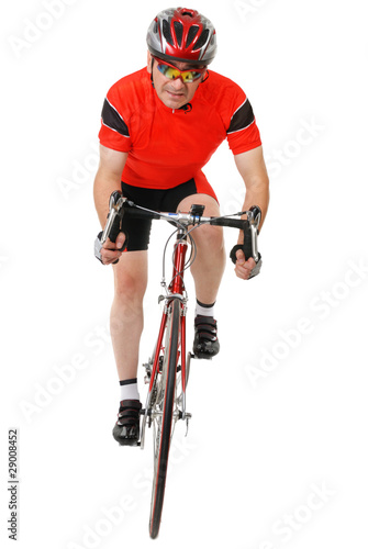 Road cycler isolated on white background
