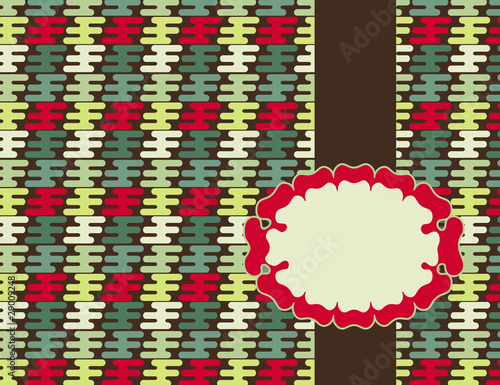 Japanese seamless pattern with banner