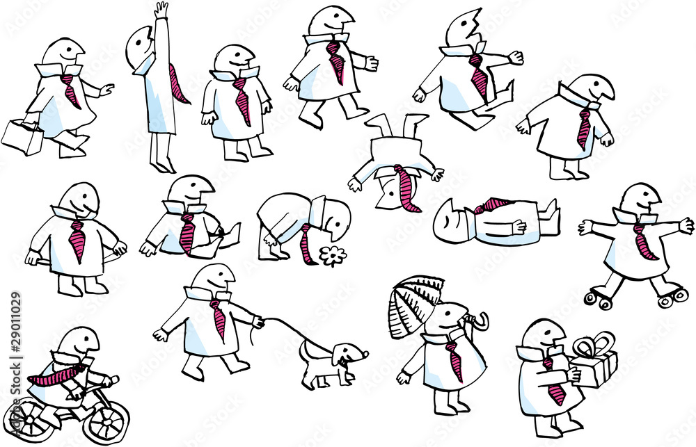 Naklejka premium Small man