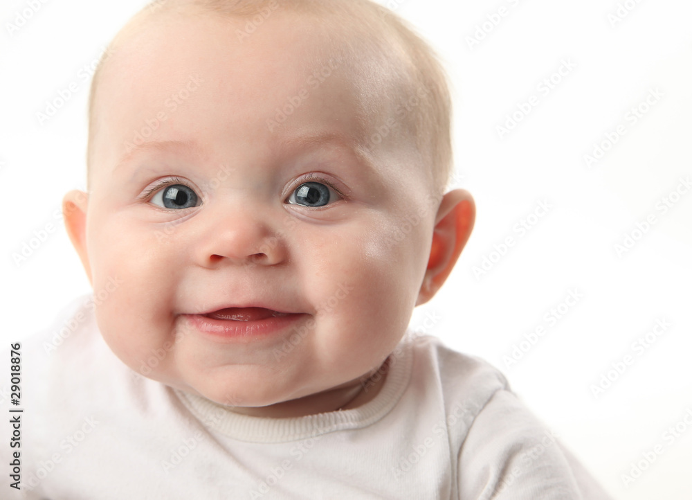 Smiling baby closeup