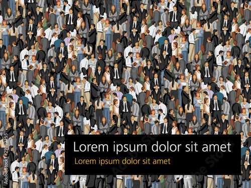 Background with hundreds of business people