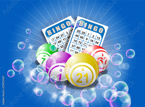 Bingo cards and balls