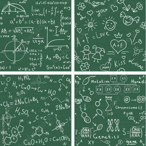 Education. Seamless vector backgrounds