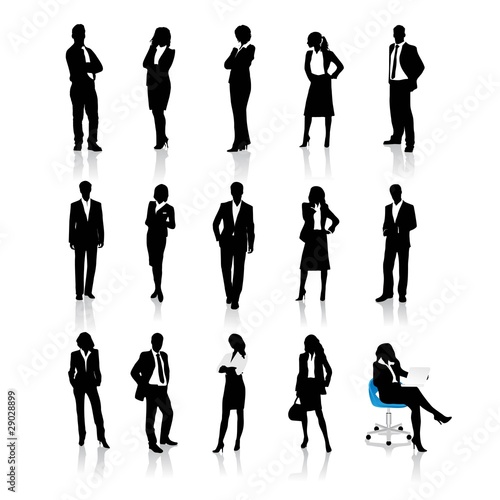 business people silhouettes