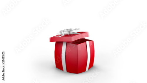 Gift Box Opening. Alpha channel is included
